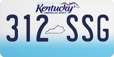 KY license plate 312SSG