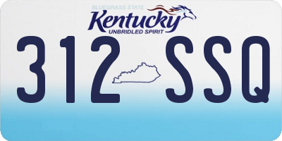 KY license plate 312SSQ