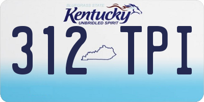 KY license plate 312TPI