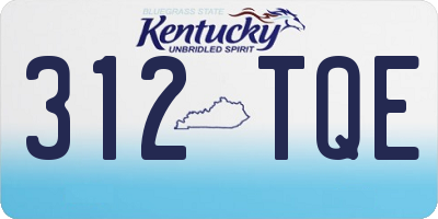 KY license plate 312TQE