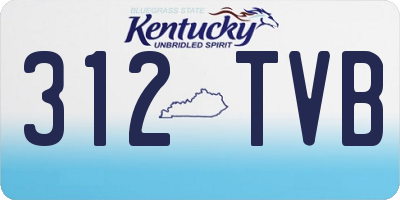 KY license plate 312TVB