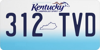 KY license plate 312TVD