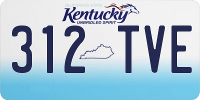 KY license plate 312TVE