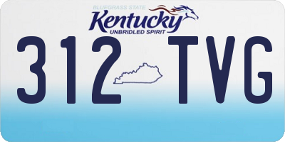 KY license plate 312TVG