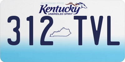 KY license plate 312TVL