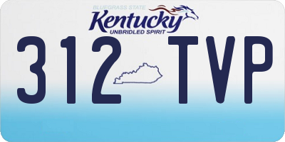 KY license plate 312TVP