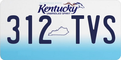 KY license plate 312TVS