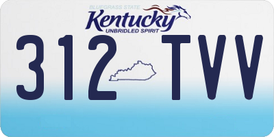 KY license plate 312TVV