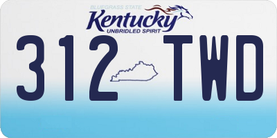 KY license plate 312TWD