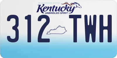 KY license plate 312TWH