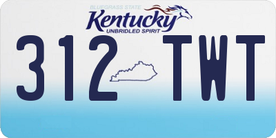 KY license plate 312TWT