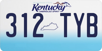 KY license plate 312TYB