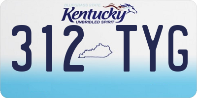 KY license plate 312TYG
