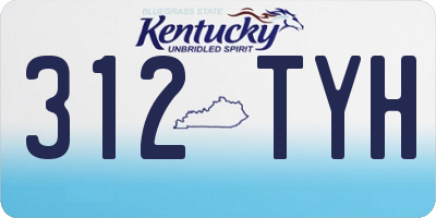 KY license plate 312TYH