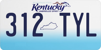 KY license plate 312TYL