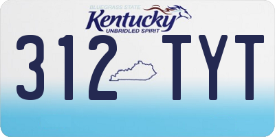 KY license plate 312TYT
