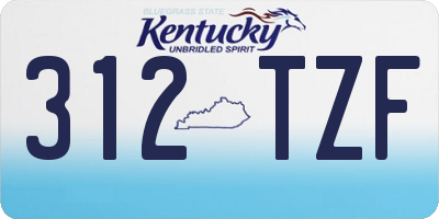 KY license plate 312TZF