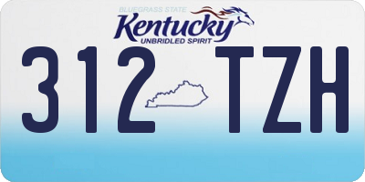 KY license plate 312TZH