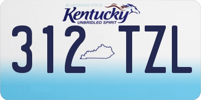 KY license plate 312TZL