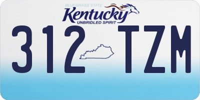 KY license plate 312TZM