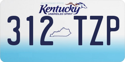 KY license plate 312TZP