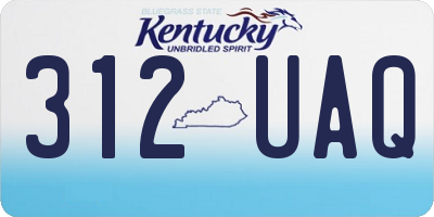 KY license plate 312UAQ