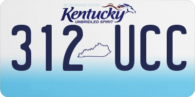 KY license plate 312UCC