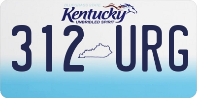 KY license plate 312URG