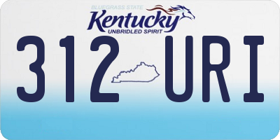 KY license plate 312URI