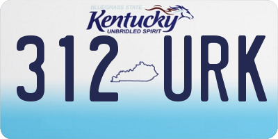 KY license plate 312URK