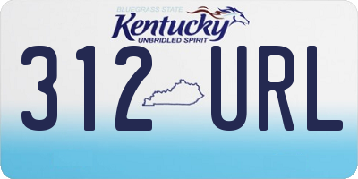 KY license plate 312URL