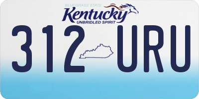 KY license plate 312URU