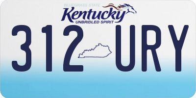 KY license plate 312URY
