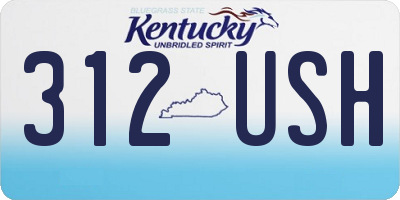 KY license plate 312USH
