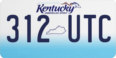 KY license plate 312UTC