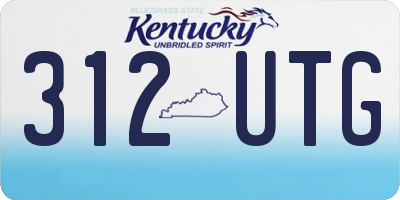 KY license plate 312UTG