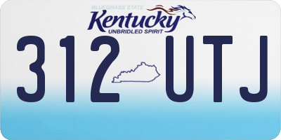 KY license plate 312UTJ