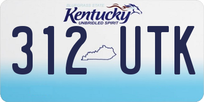 KY license plate 312UTK