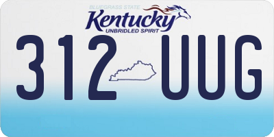 KY license plate 312UUG