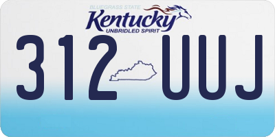 KY license plate 312UUJ