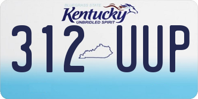 KY license plate 312UUP