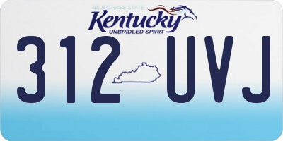 KY license plate 312UVJ