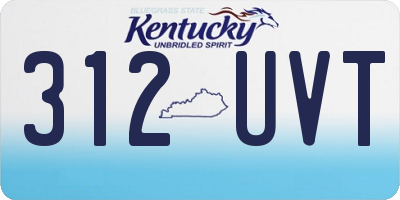 KY license plate 312UVT