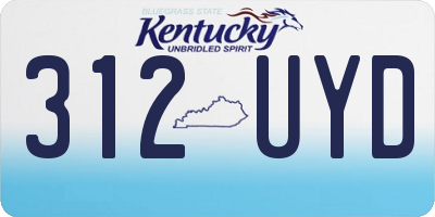KY license plate 312UYD
