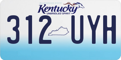 KY license plate 312UYH