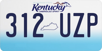 KY license plate 312UZP