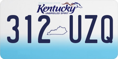 KY license plate 312UZQ