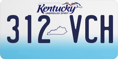 KY license plate 312VCH