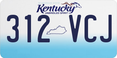 KY license plate 312VCJ