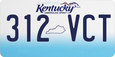 KY license plate 312VCT